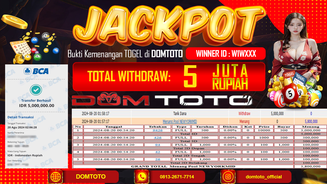 JACKPOT TOGEL  NEWYORKMIDDAY 19  AGUSTUS 2024